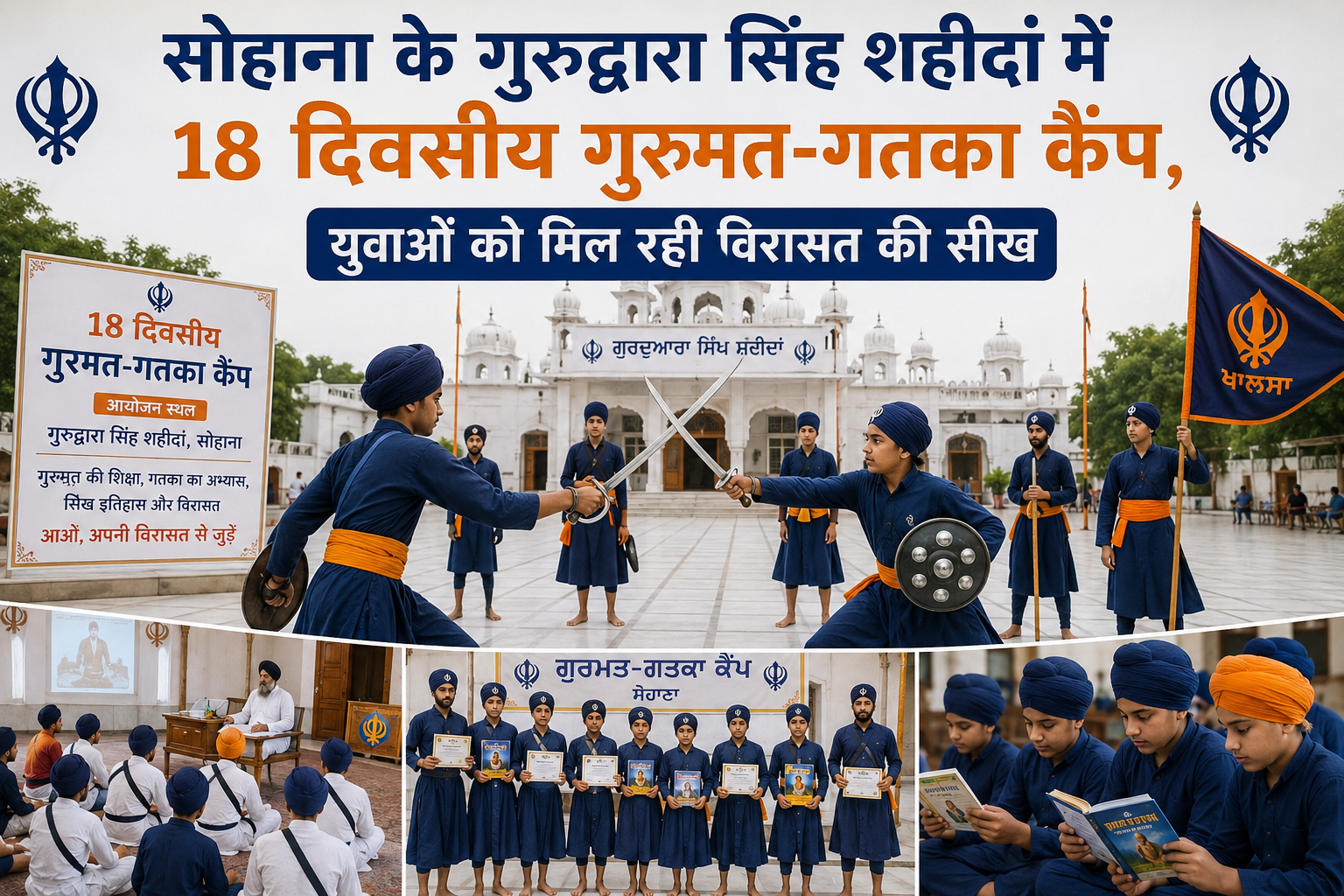 Mohali: Sohana में 18 दिन का गुरमत-गतका कैंप, सिख विरासत से जुड़ रहे युवा