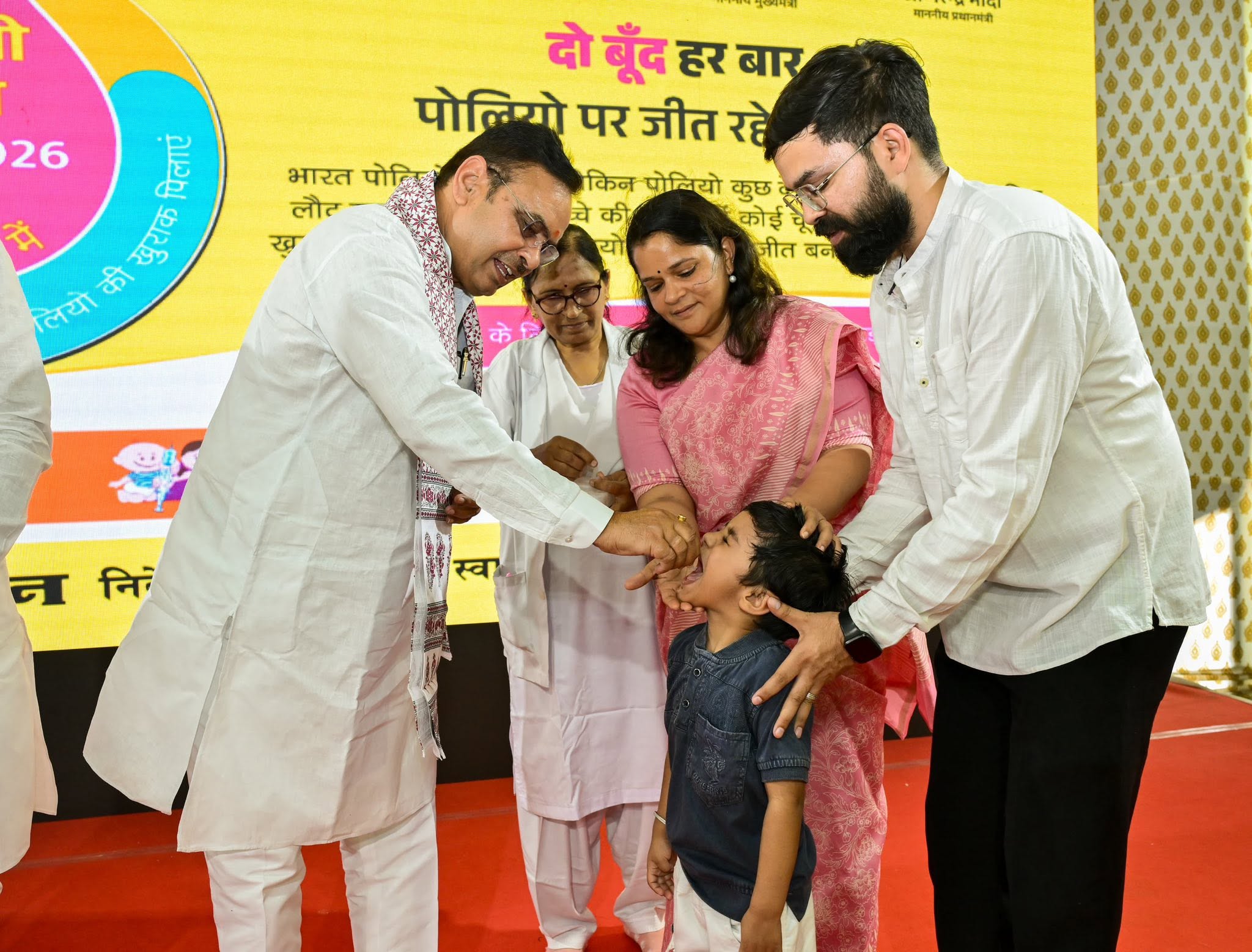 Jaipur: राजस्थान में राष्ट्रीय पल्स पोलियो अभियान शुरू, मुख्यमंत्री भजनलाल शर्मा ने बच्चों को पिलाई पोलियो की खुराक