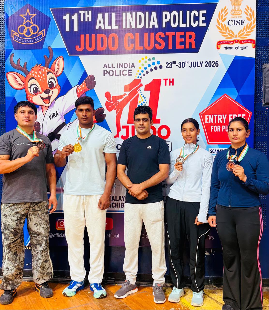 Chandigarh: जूडो क्लस्टर-2026 में चंडीगढ़ पुलिस का जलवा, वुशु, ताइक्वांडो और पेंचक सिलाट में खिलाड़ियों ने रचे नए कीर्तिमान